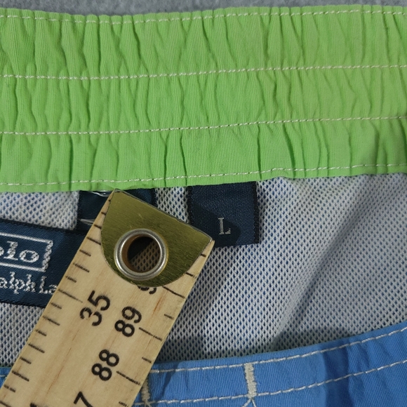Polo Ralph Lauren Swimwear Mens Large Cargo Board Shorts Swim Trunks Aqua Pony - Picture 7 of 14